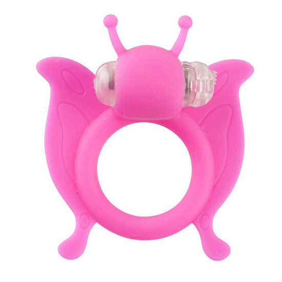 BUTTERFLY ANILLO PENE CON VIBRACION ROSA