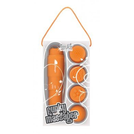 ESTIMULADOR CON CABEZALES INTERCAMBIABLES NARANJA