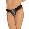 TANGA NEGRO CON ENCAJES Y ABERTURA
