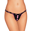 TANGA NEGRO Y ROSA CON ABERTURA